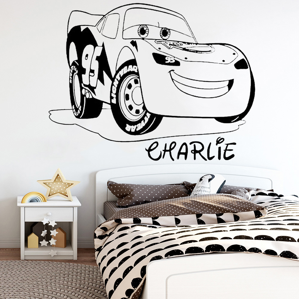 Personalised Name Wall Decals  - Lighting Mcqueen Decor avis et prix