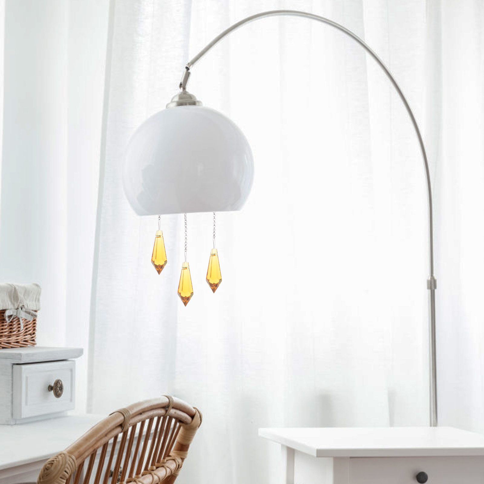 10Pcs Crystal Glass Teardrop P - Decor Lighting Ceiling Fans avis et prix