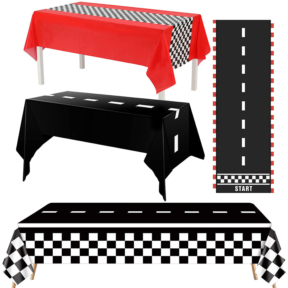 Checkered Race Car Party Black - Lighting Mcqueen Decor avis et prix