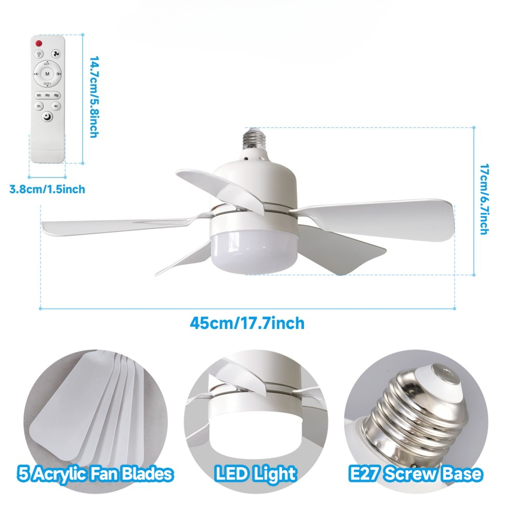 1/2PCS LED Ceiling Fan Lights  - Decor Lighting Ceiling Fans avis et prix