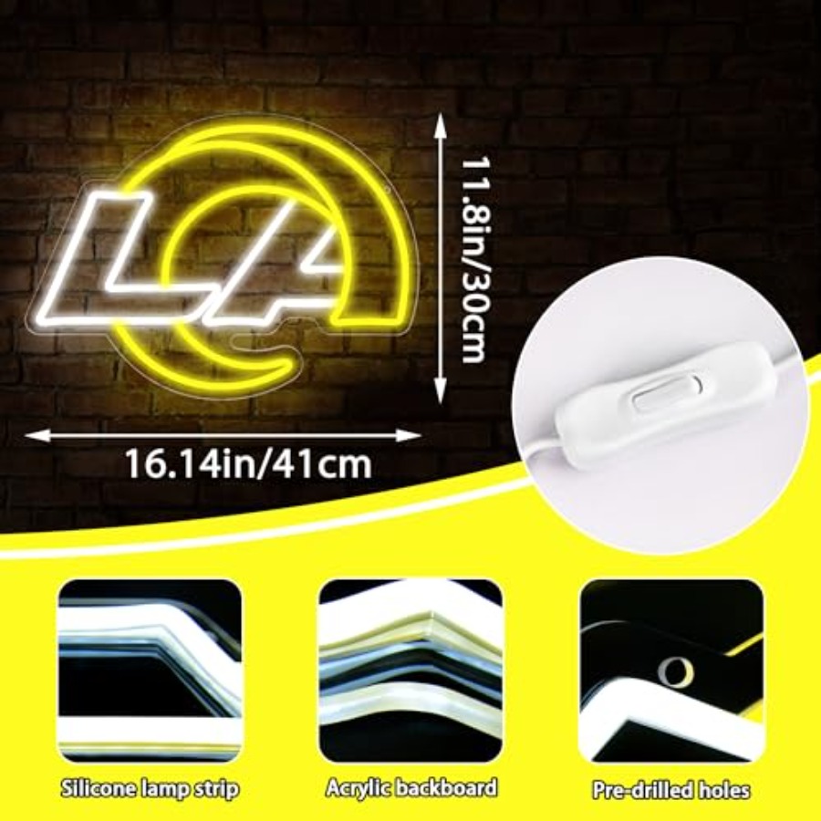 Football Neon Sign for Wall De - Decor Lighting Fans avis et prix