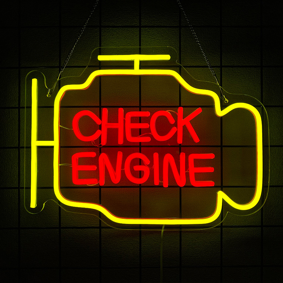 Check Engine Neon Sign For Wal - Lighting Decor Store avis et prix