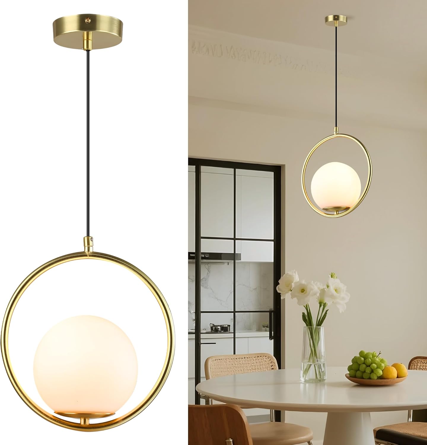 Gold PVC Lampshade Pendant lig - Lighting Decor Store avis et prix