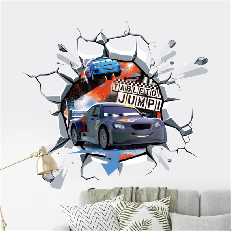3D Cartoon Cars 2 Wall Sticker - Lighting Mcqueen Decor avis et prix
