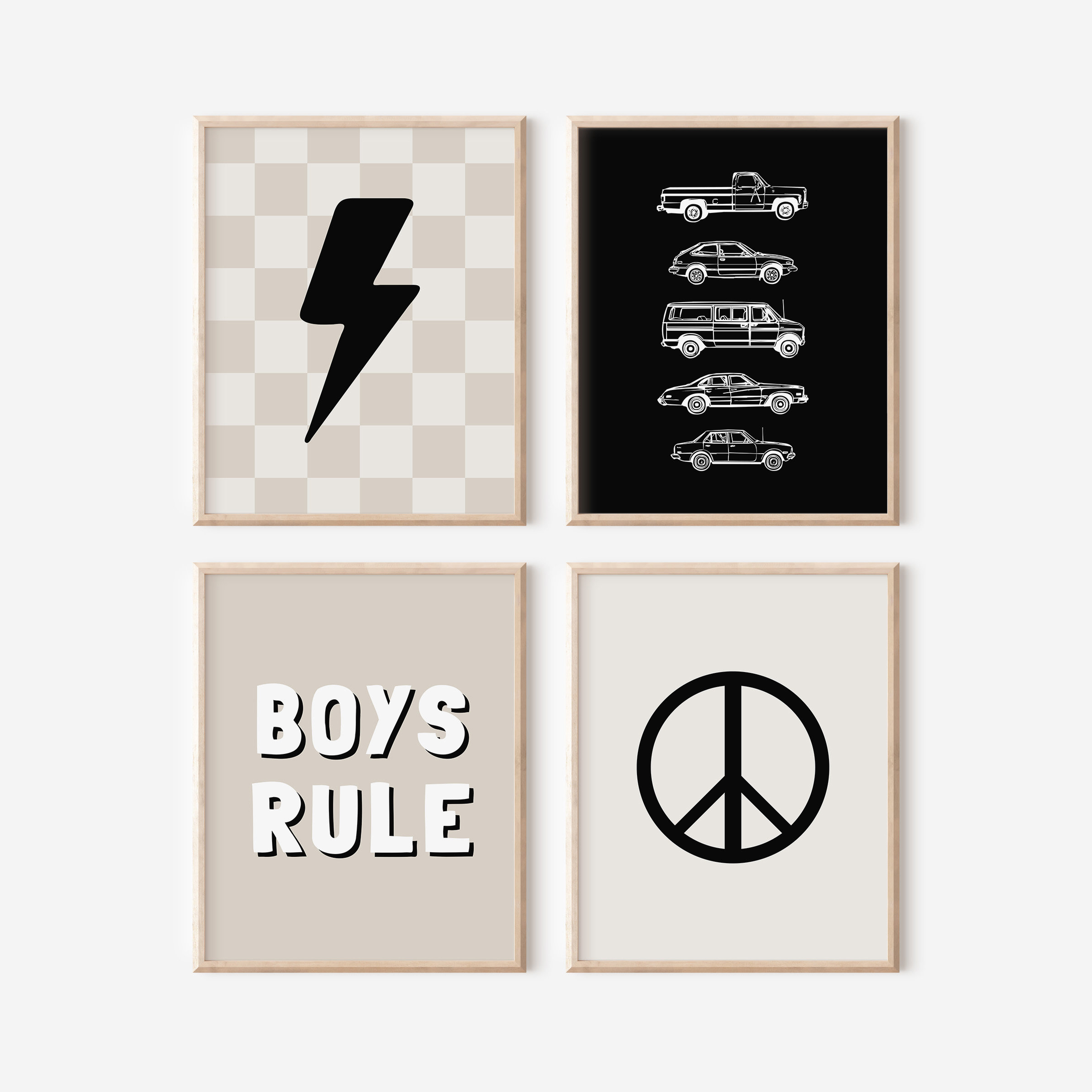 Retro Car Lightning Boys Rule  - Lighting Mcqueen Decor avis et prix