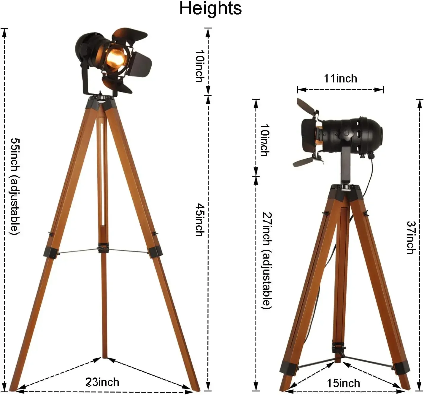 Vintage Tripod Floor Lamp, Hei - Floor Lamp Tripod avis et prix