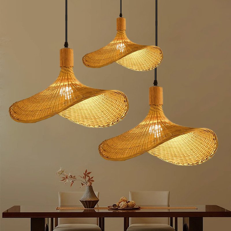 New Chinese Zen Bamboo Woven P - Lighting Decor Rentals avis et prix