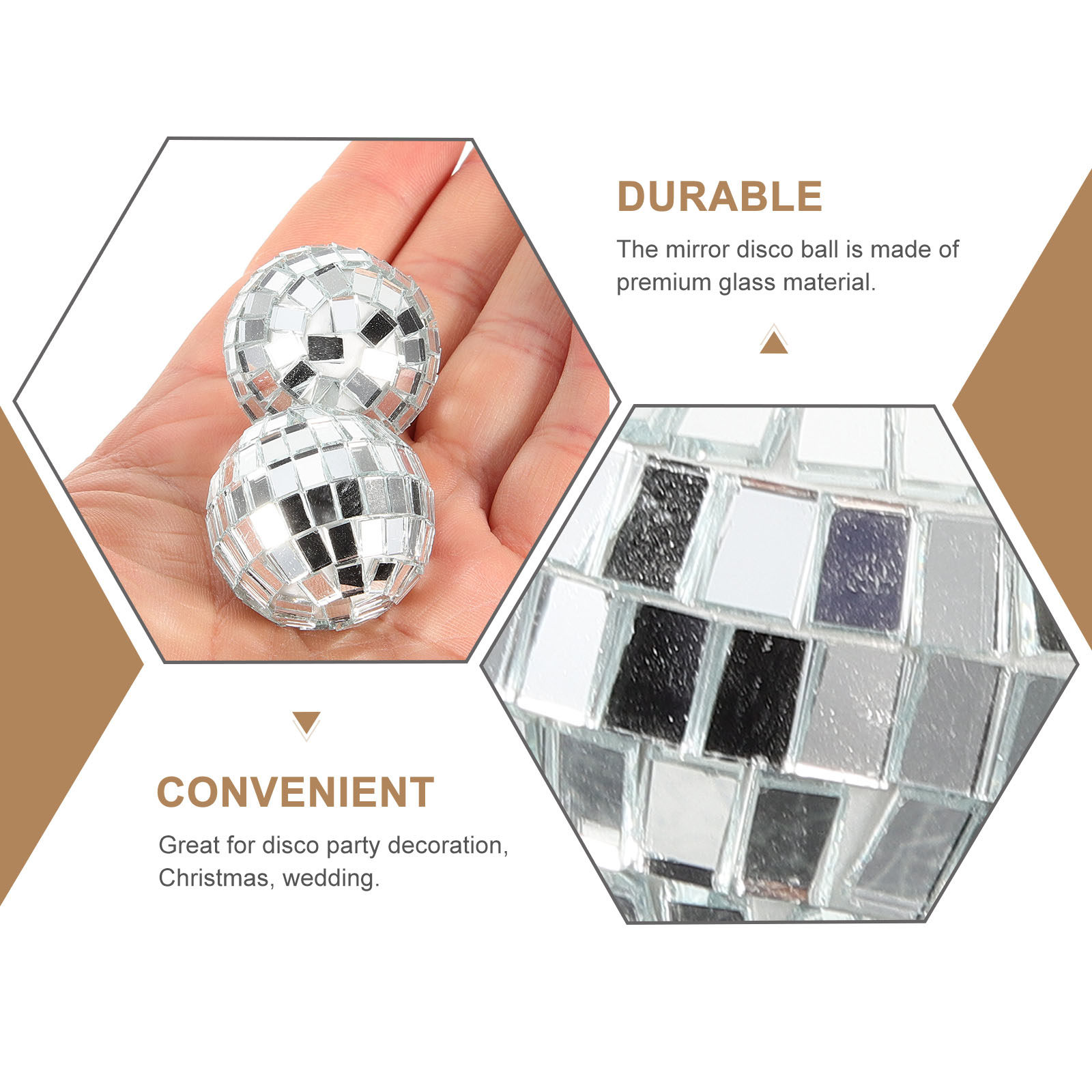 12Pcs Silver Hanging Mirror Di - Disco Ball Mirror avis et prix