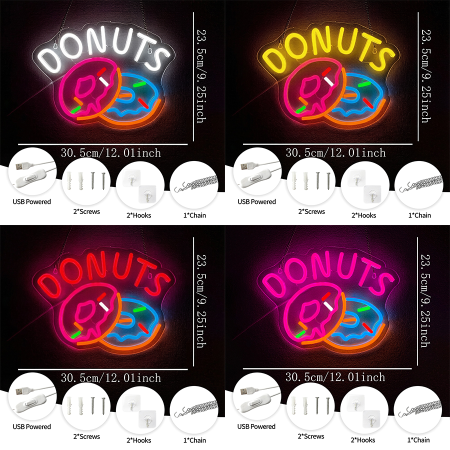 Donuts Led Neon Sign, Used For - Lighting Decor Store avis et prix