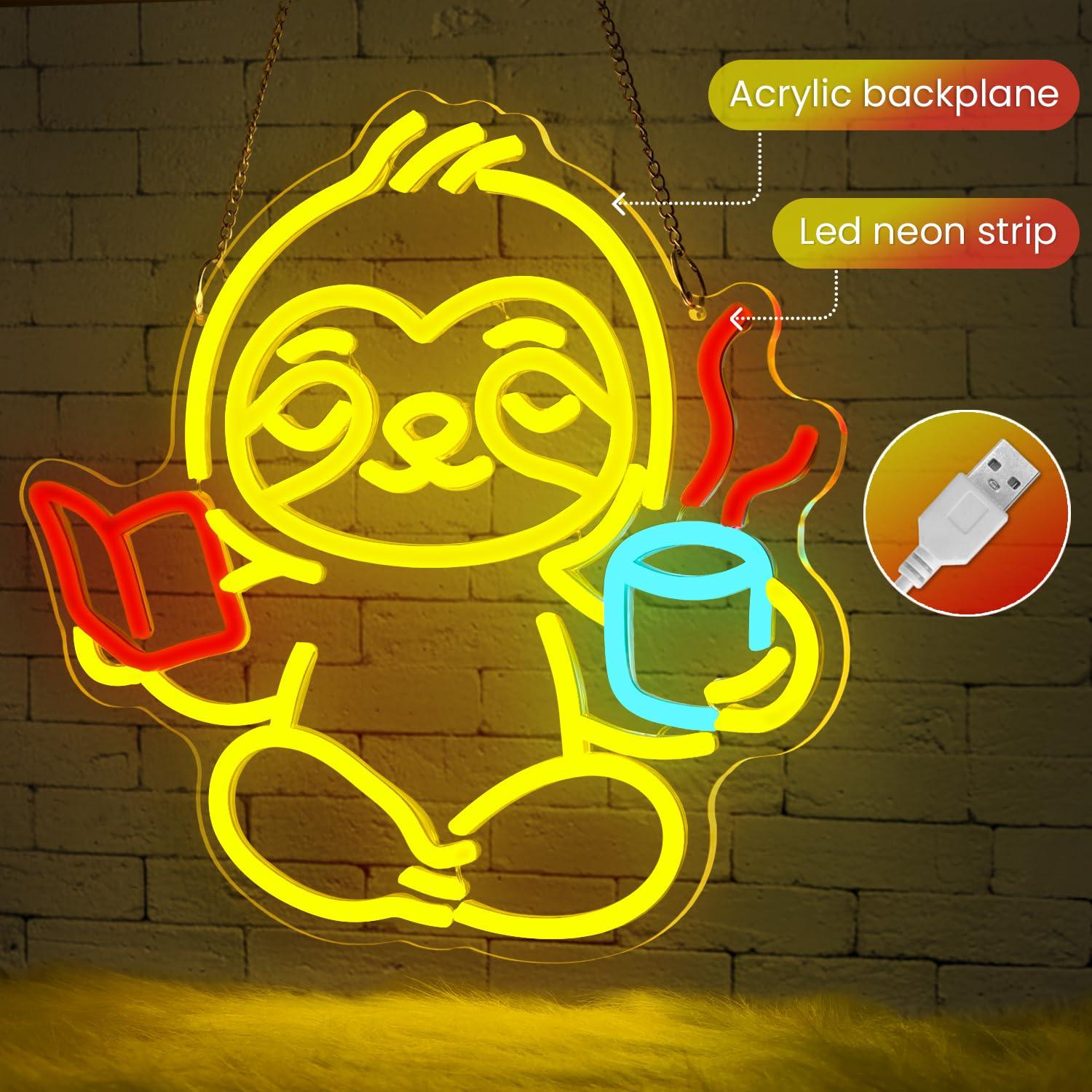 Sloth Neon Sign USB Dimmable L - Lighting Decoration For Home avis et prix