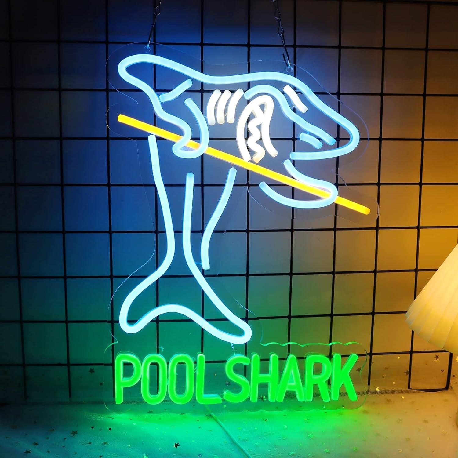 Pool Shark Billiards Neon Sign - Garage Lighting Decor avis et prix