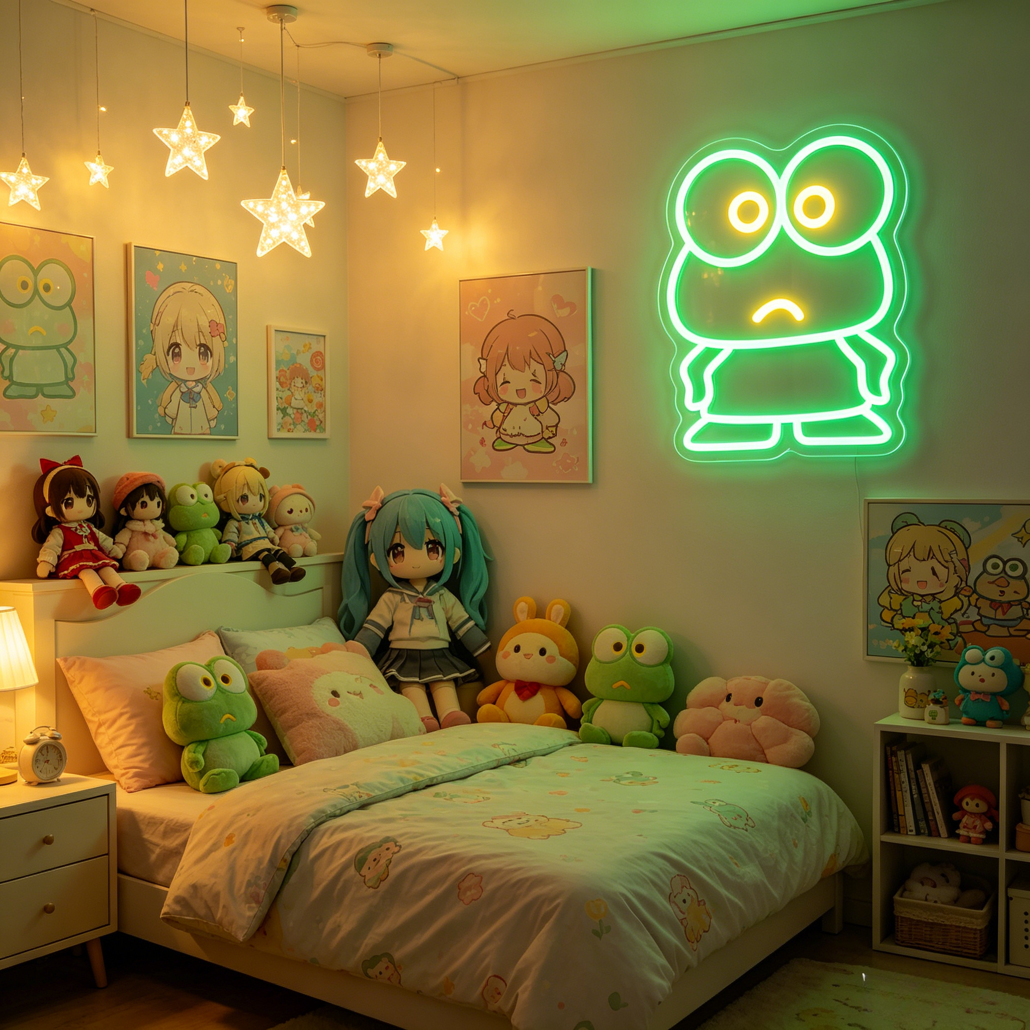 Cute Keroppi Neon Sign for Hom - Restaurant Lighting Decoration avis et prix
