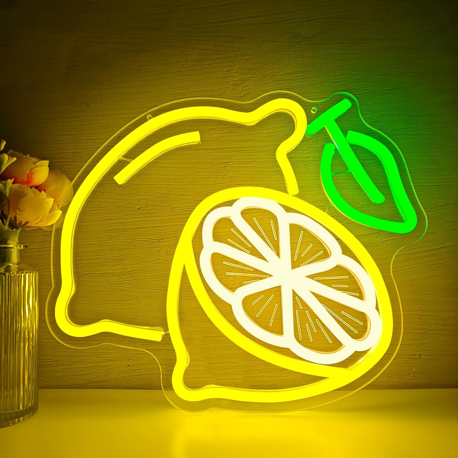 Lemon Neon Sign Dimmable LED L - Up Lighting Decor avis et prix