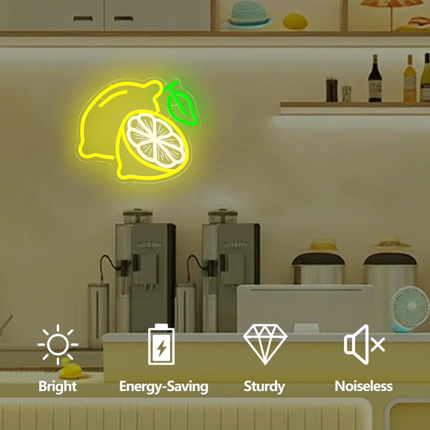 Lemon Neon Sign Dimmable LED L - Up Lighting Decor avis et prix