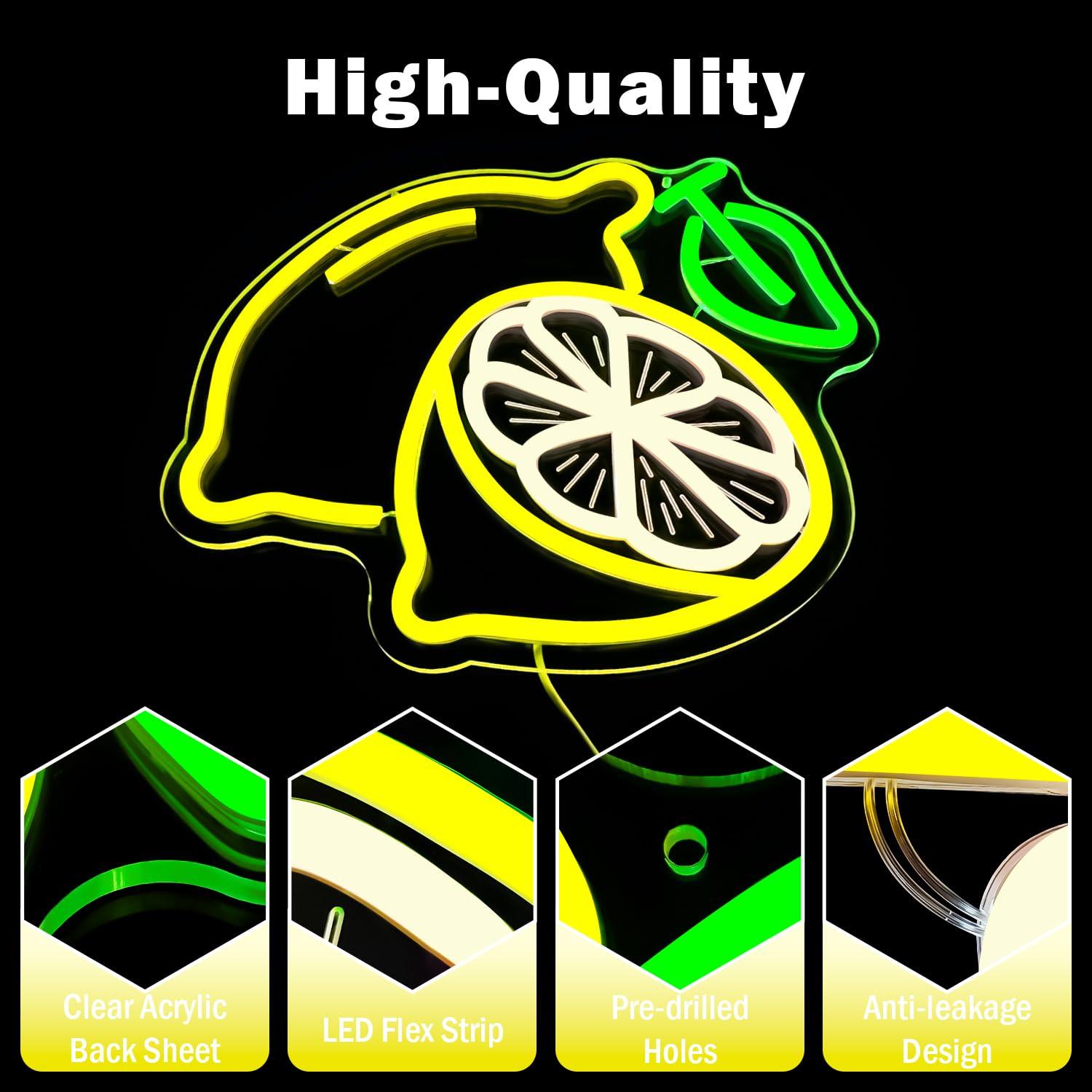 Lemon Neon Sign Dimmable LED L - Up Lighting Decor avis et prix