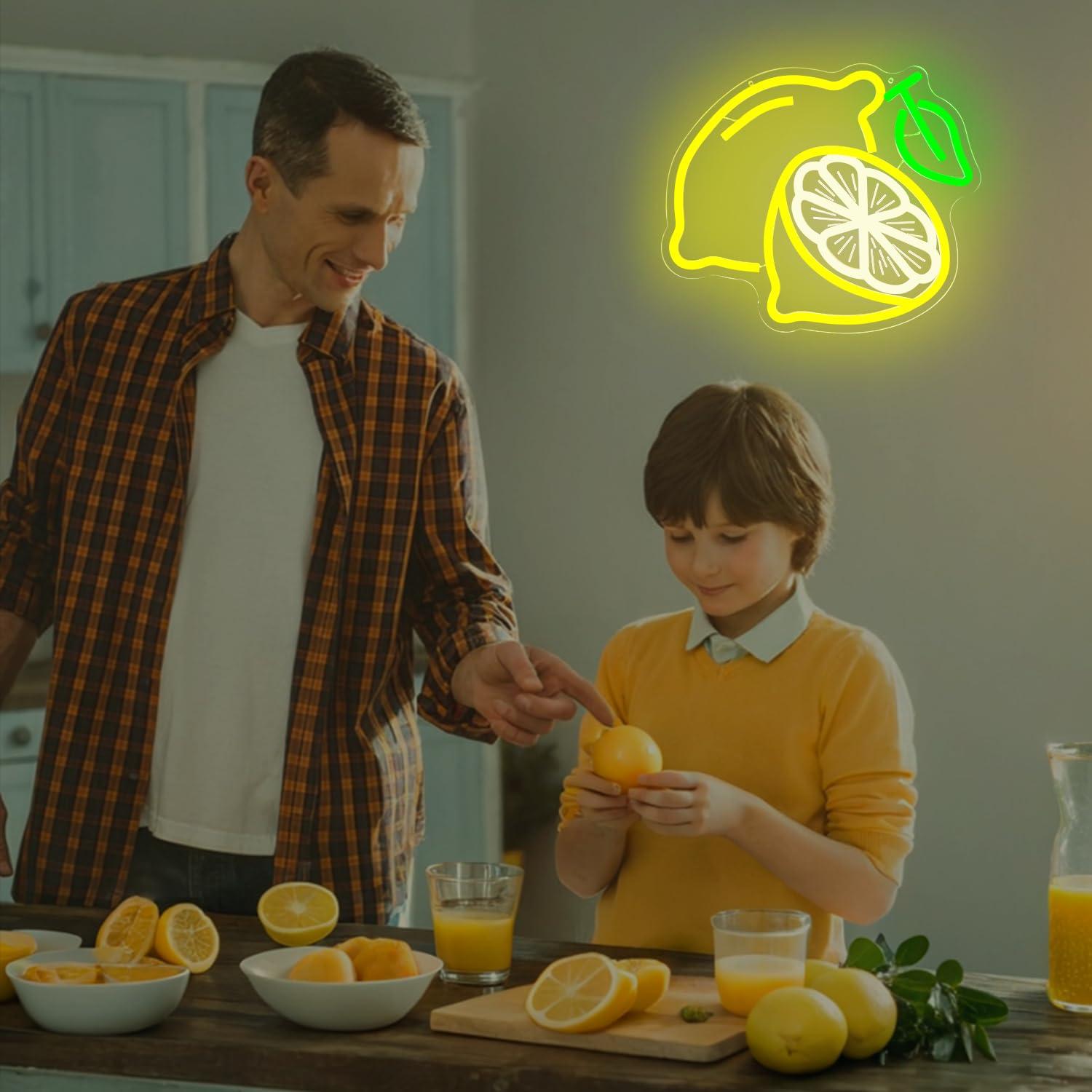 Lemon Neon Sign Dimmable LED L - Up Lighting Decor avis et prix
