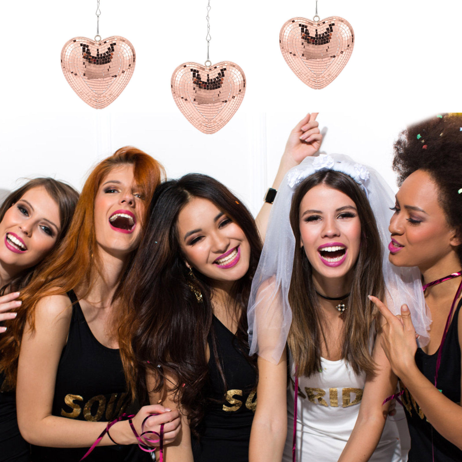 Hanging Heart Disco Ball Decor - Disco Ball Mirror avis et prix