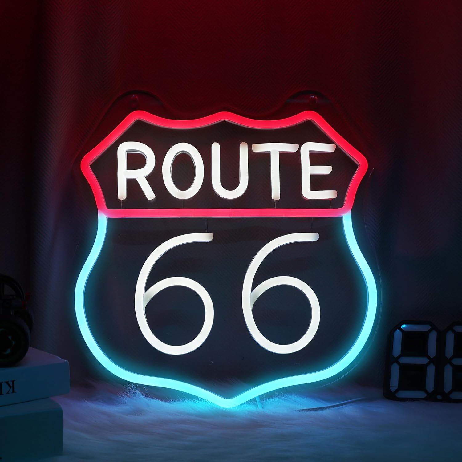 Route 66 Neon Sign Art Wall Li - Garage Lighting Decor avis et prix
