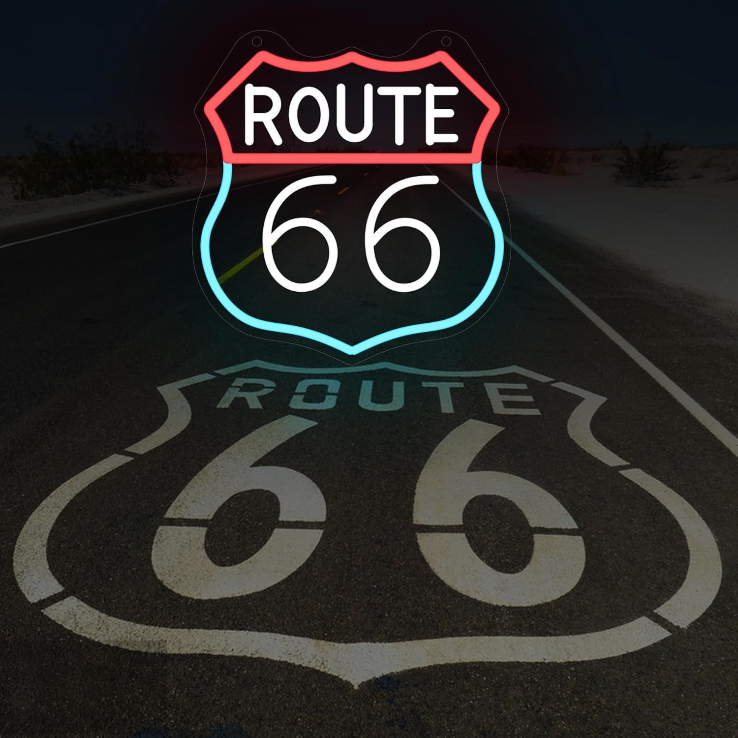 Route 66 Neon Sign Art Wall Li - Garage Lighting Decor avis et prix