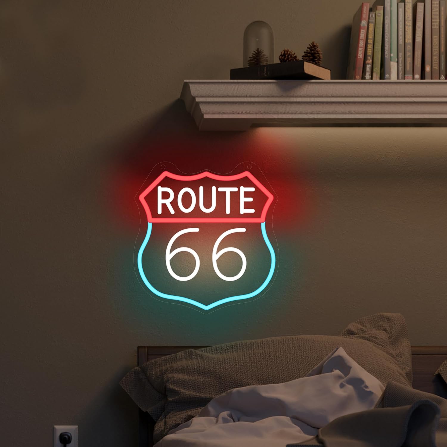 Route 66 Neon Sign Art Wall Li - Garage Lighting Decor avis et prix