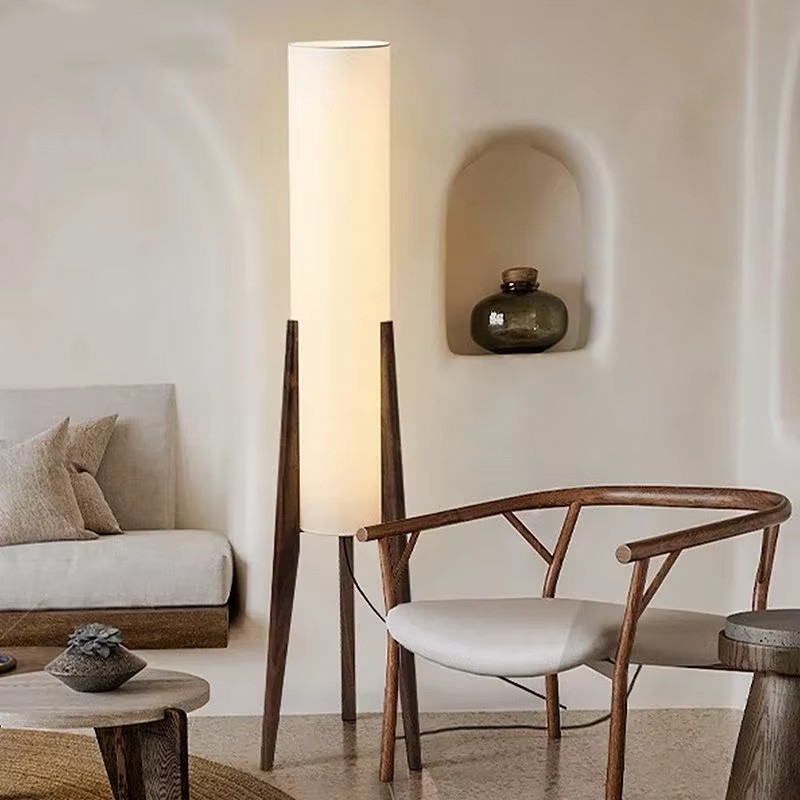 Japanese wooden floor lamp Wab - Floor Lamp Tripod avis et prix