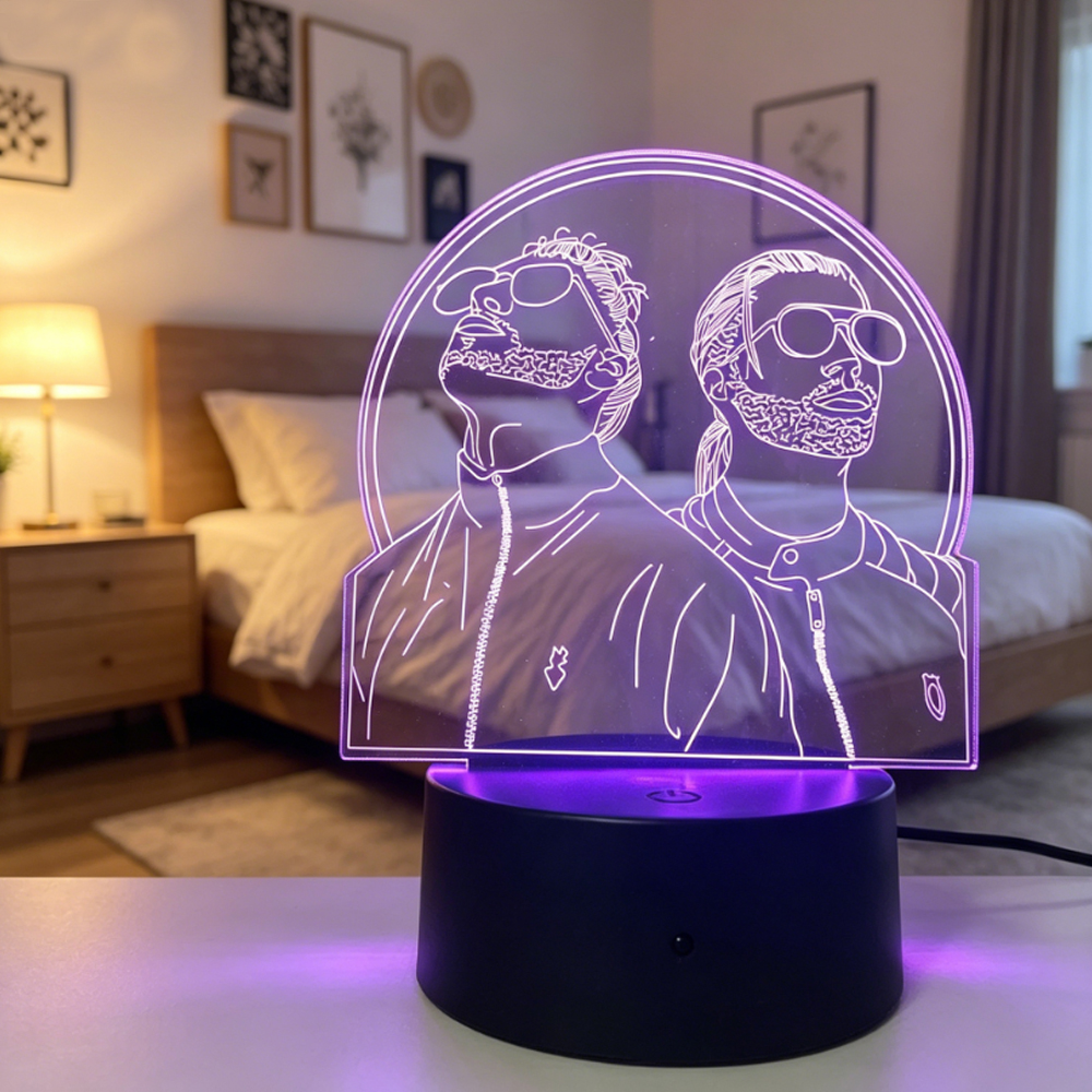 Duo Portrait 3D Illusion Lamp  - Decor Lighting Fans avis et prix