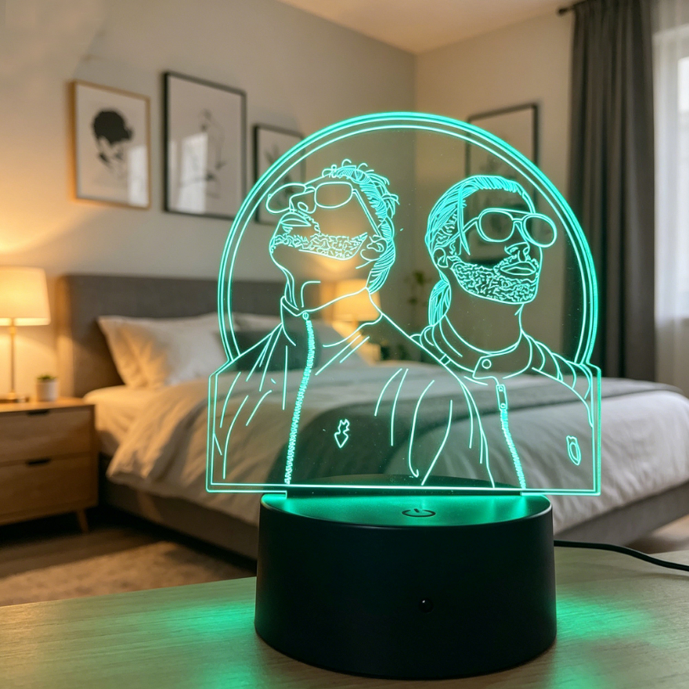 Duo Portrait 3D Illusion Lamp  - Decor Lighting Fans avis et prix
