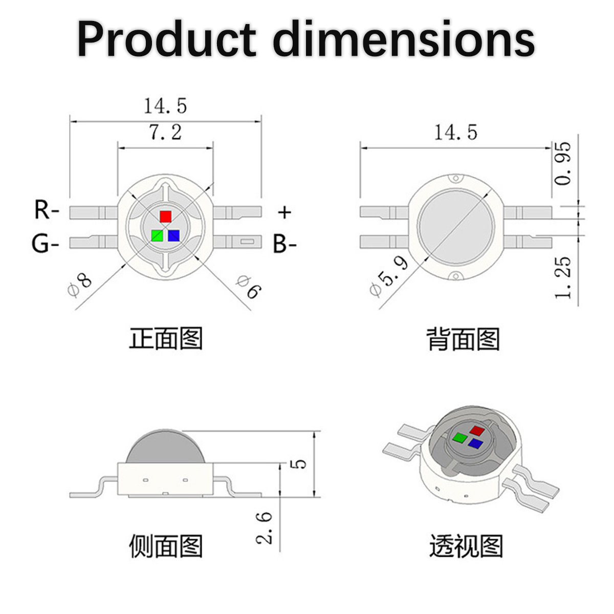 1W-3W High-Power 4-Pin RGB SMD - Decor Lighting Solution avis et prix