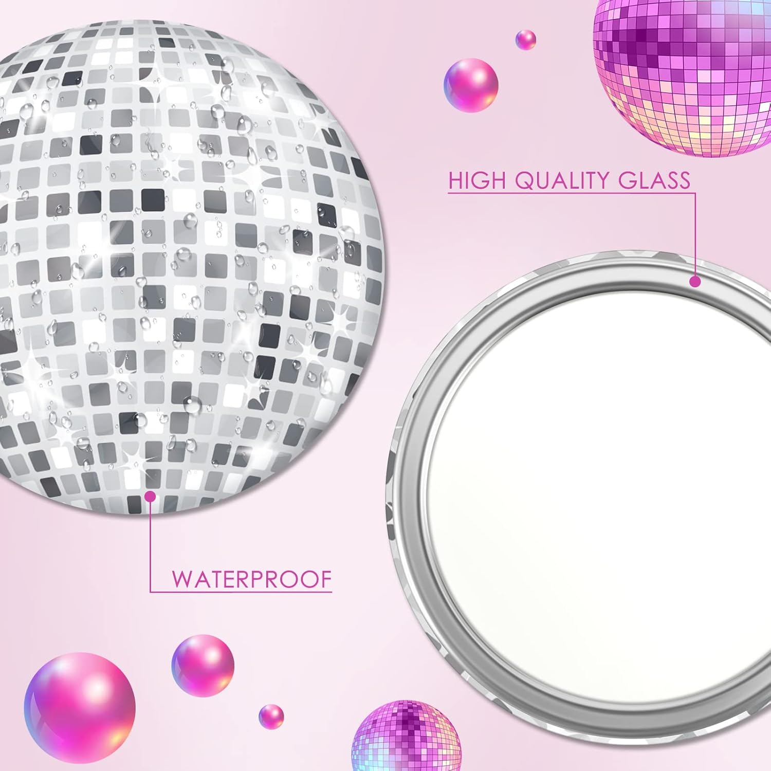 Disco Ball Compact Mirror Vint - Disco Ball Mirror avis et prix