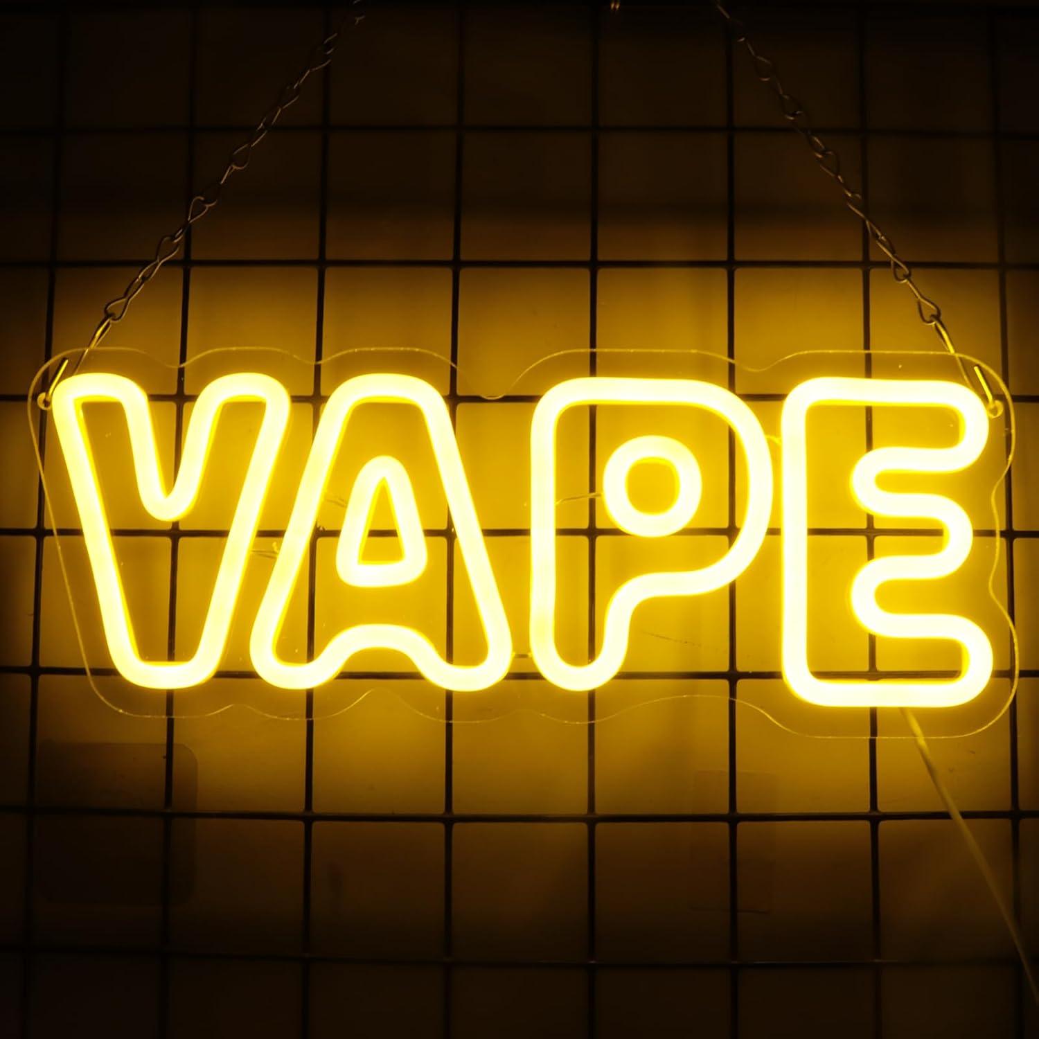 Vape Neon Sign USB Dimmable LE - Lighting Decor Store avis et prix