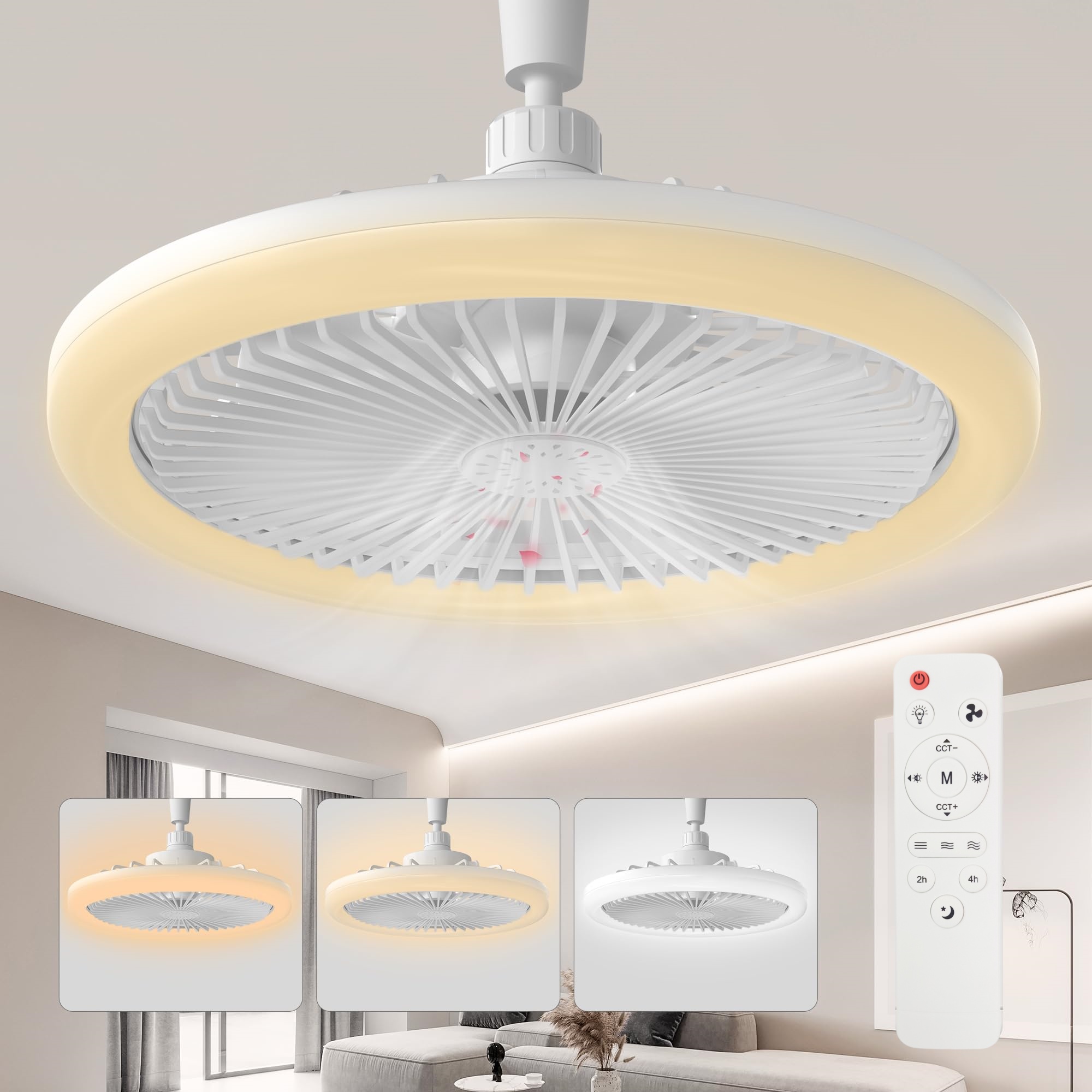 IRALAN Modern  ceiling fan wit - Decor Lighting Ceiling Fans avis et prix