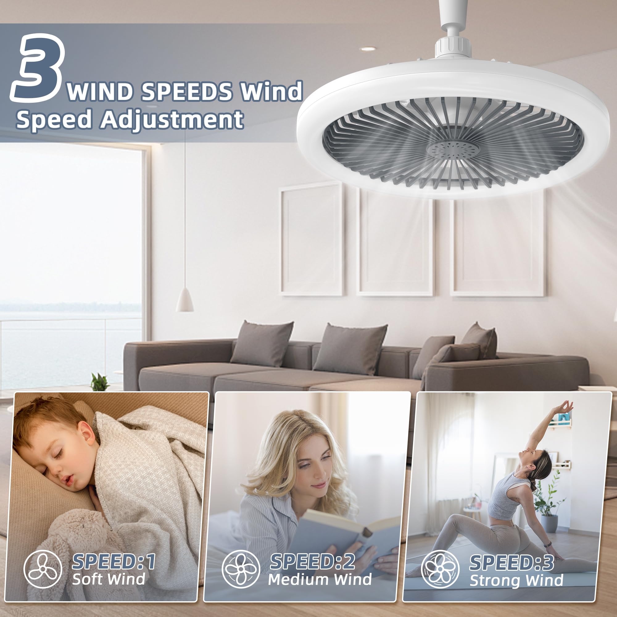 IRALAN Modern  ceiling fan wit - Decor Lighting Ceiling Fans avis et prix