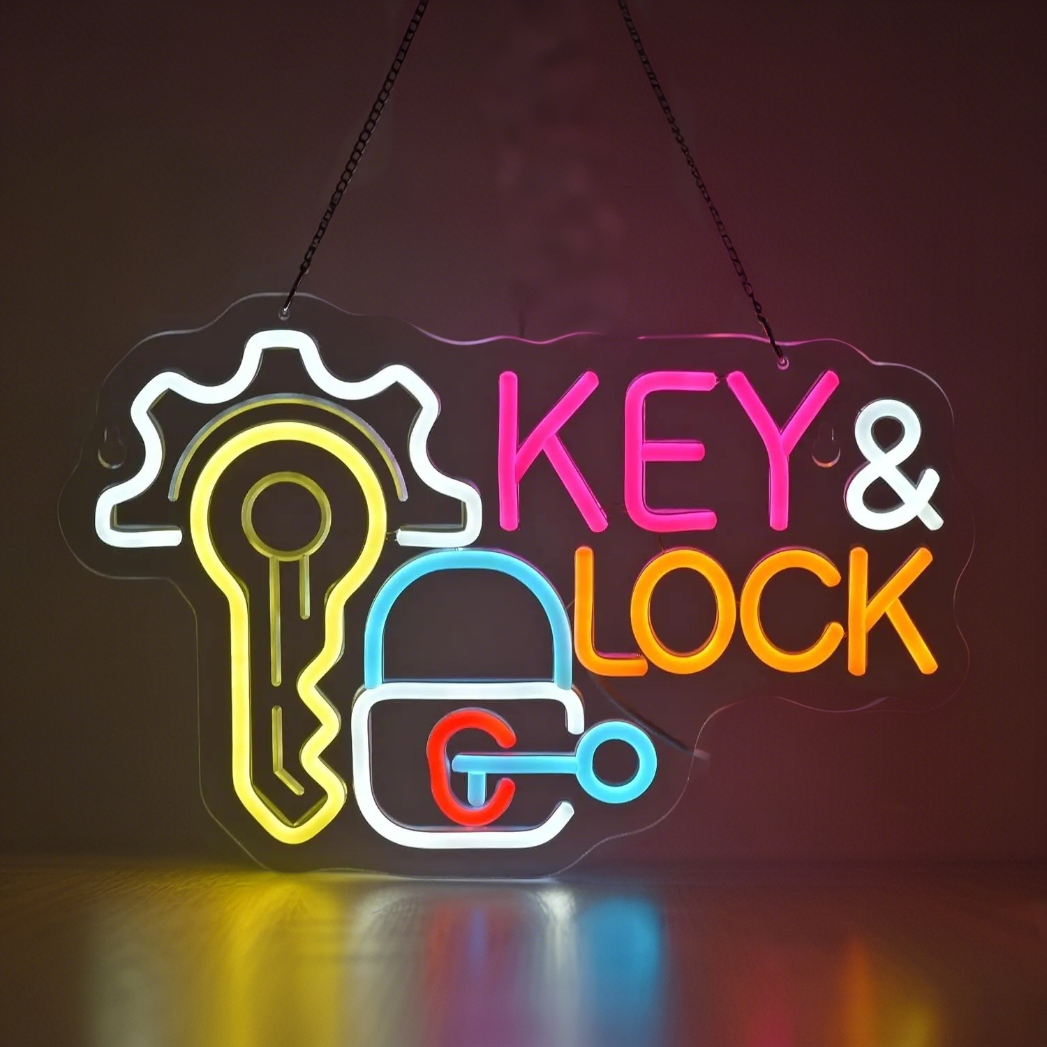 Key Lock Neon Sign Light Hangi - Lighting Decor Rentals avis et prix