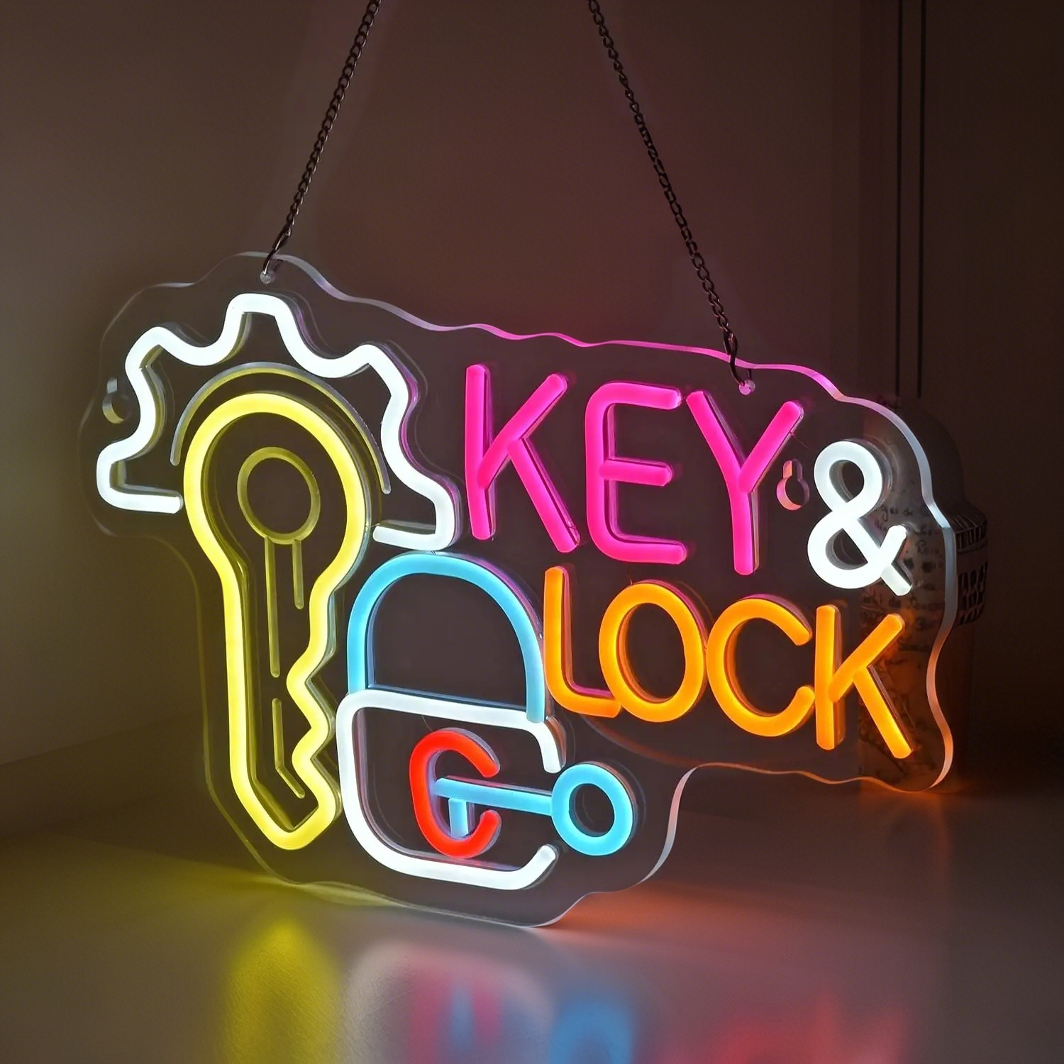 Key Lock Neon Sign Light Hangi - Lighting Decor Rentals avis et prix