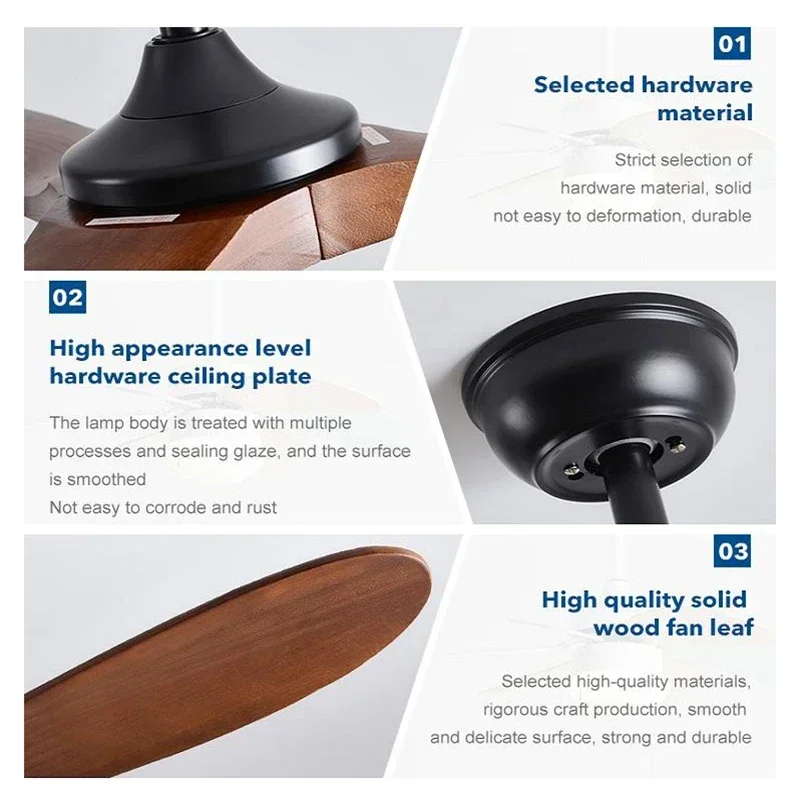 42 52 60in Ceiling Fan Wood In - Decor Lighting Ceiling Fans avis et prix