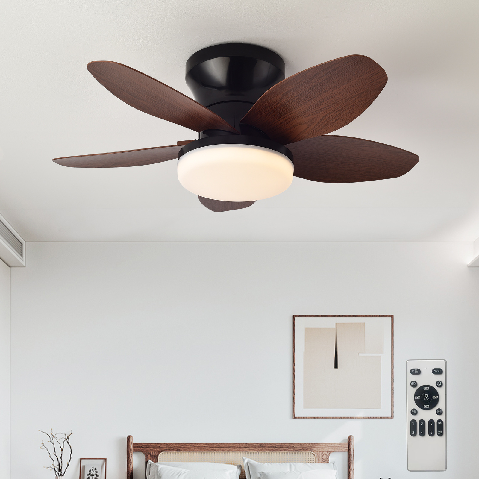 Retro LED Ceiling Fan Light Mu - Decor Lighting Ceiling Fans avis et prix