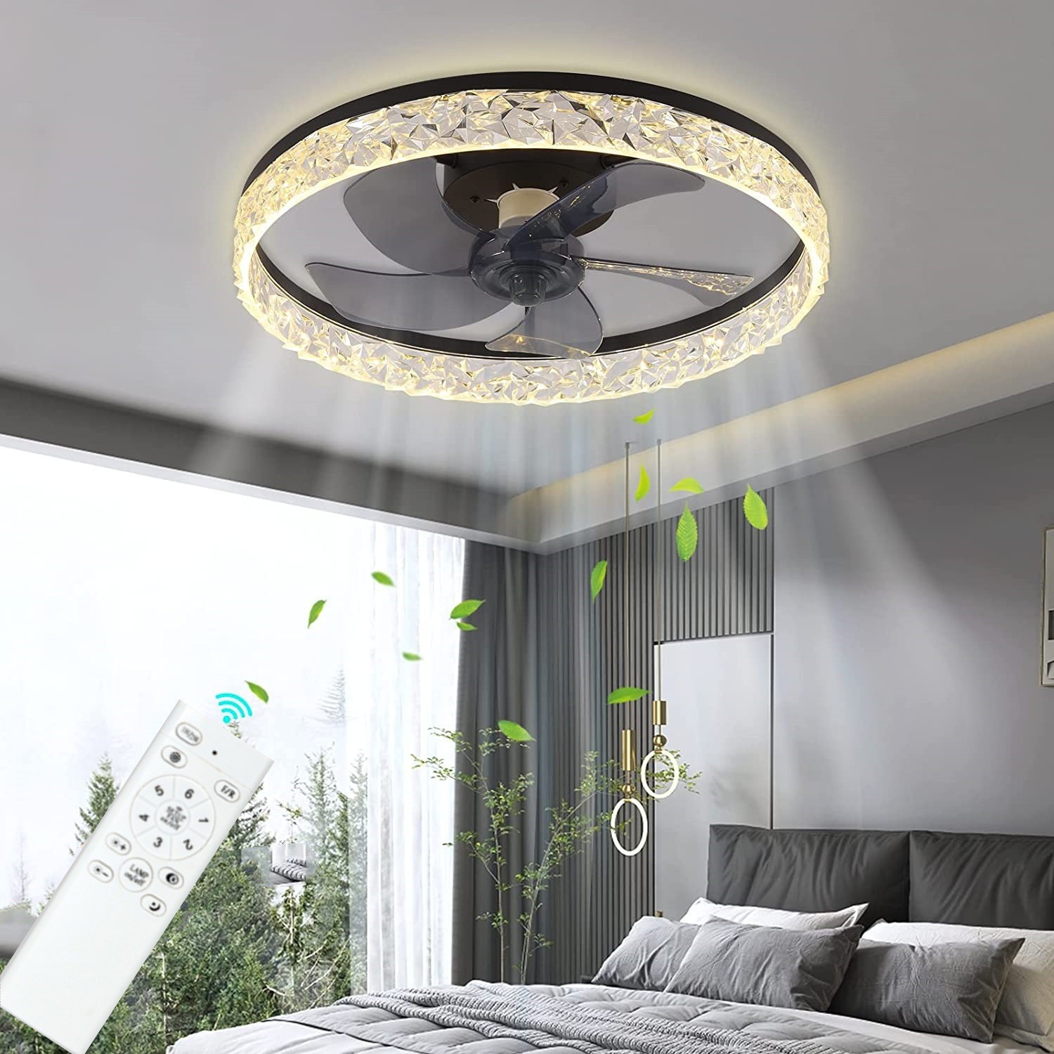 Round Ceiling Fan with Light a - Decor Lighting Ceiling Fans avis et prix