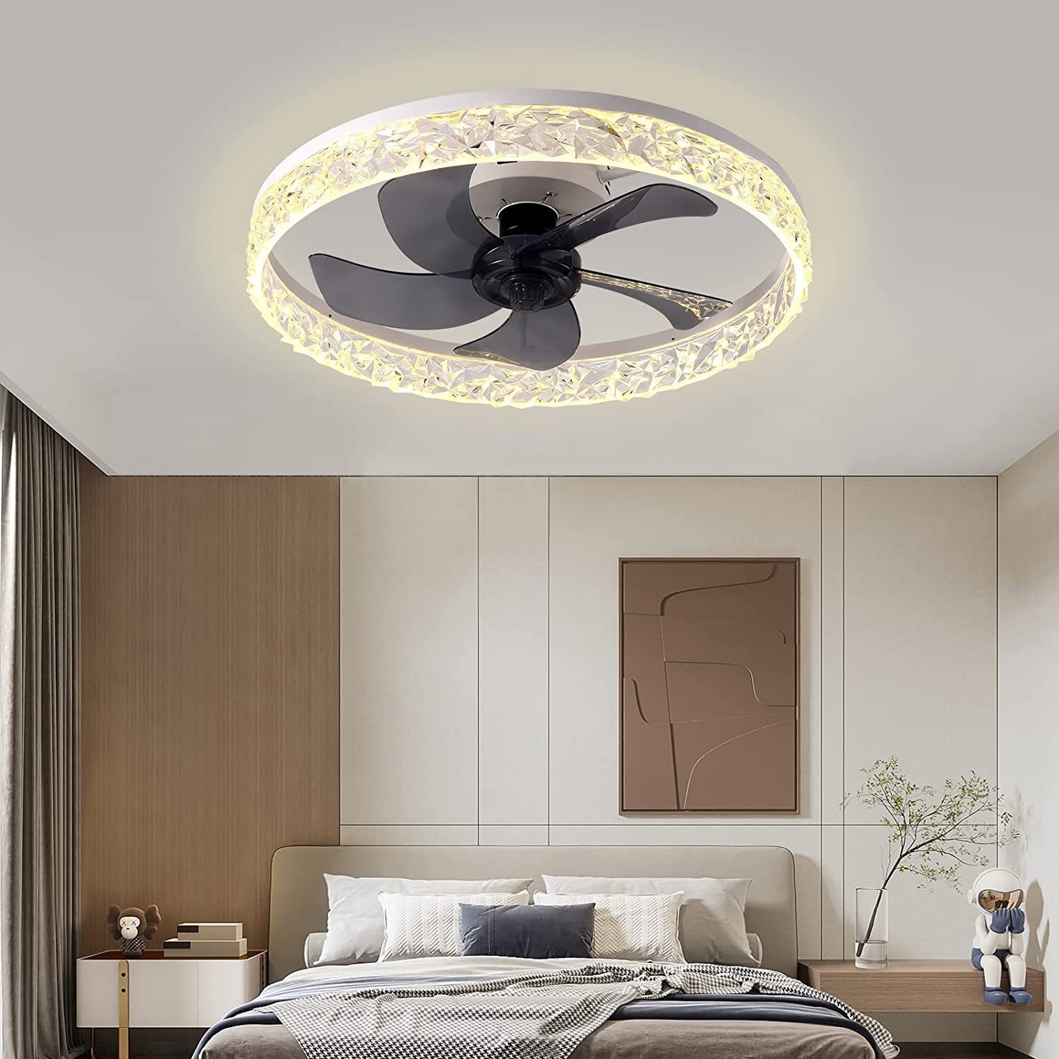 Round Ceiling Fan with Light a - Decor Lighting Ceiling Fans avis et prix