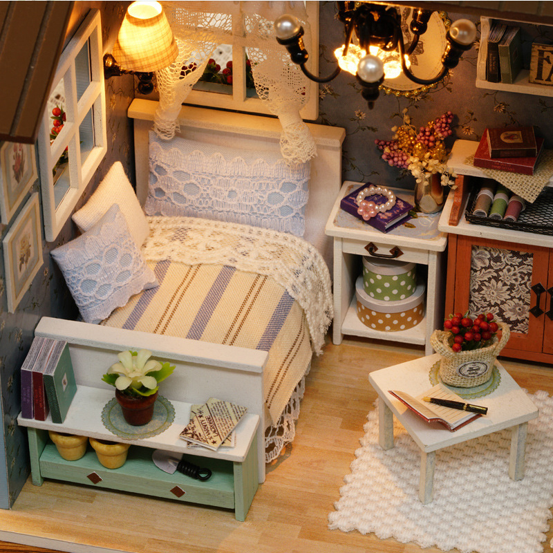 DIY Miniature Dollhouse Kit 3D - Furniture Lighting & Decor Magazine avis et prix