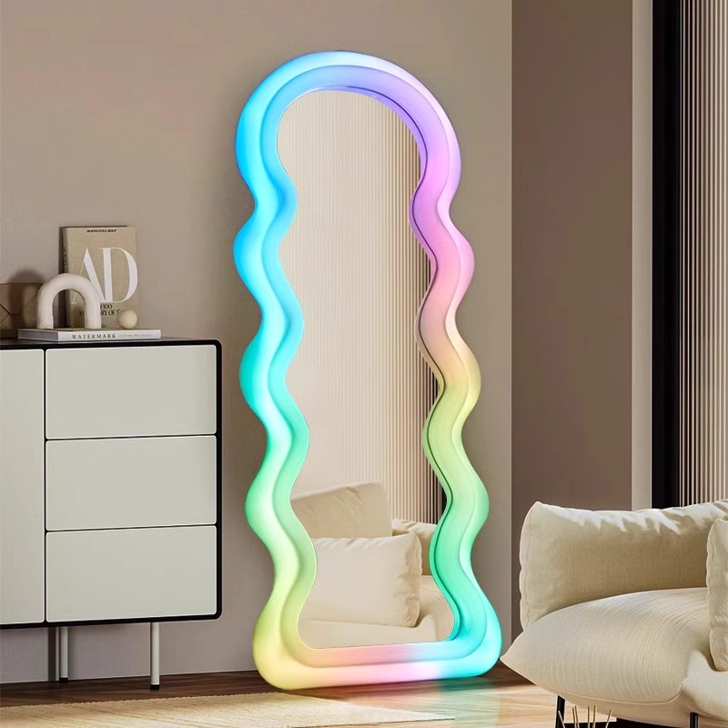 Korean Style Light Mirror Wavy - Furniture Lighting & Decor Magazine avis et prix