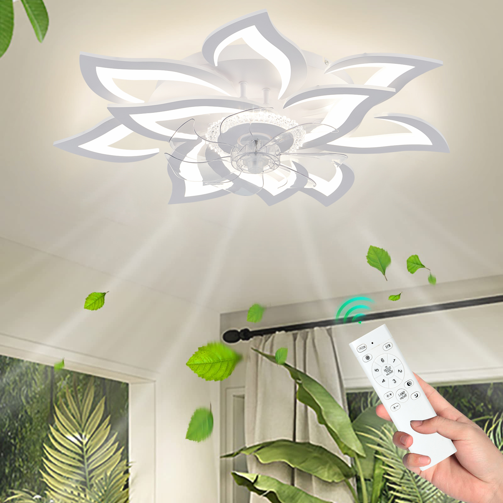 Flower Ceiling Fan with Lighti - Decor Lighting Fans avis et prix