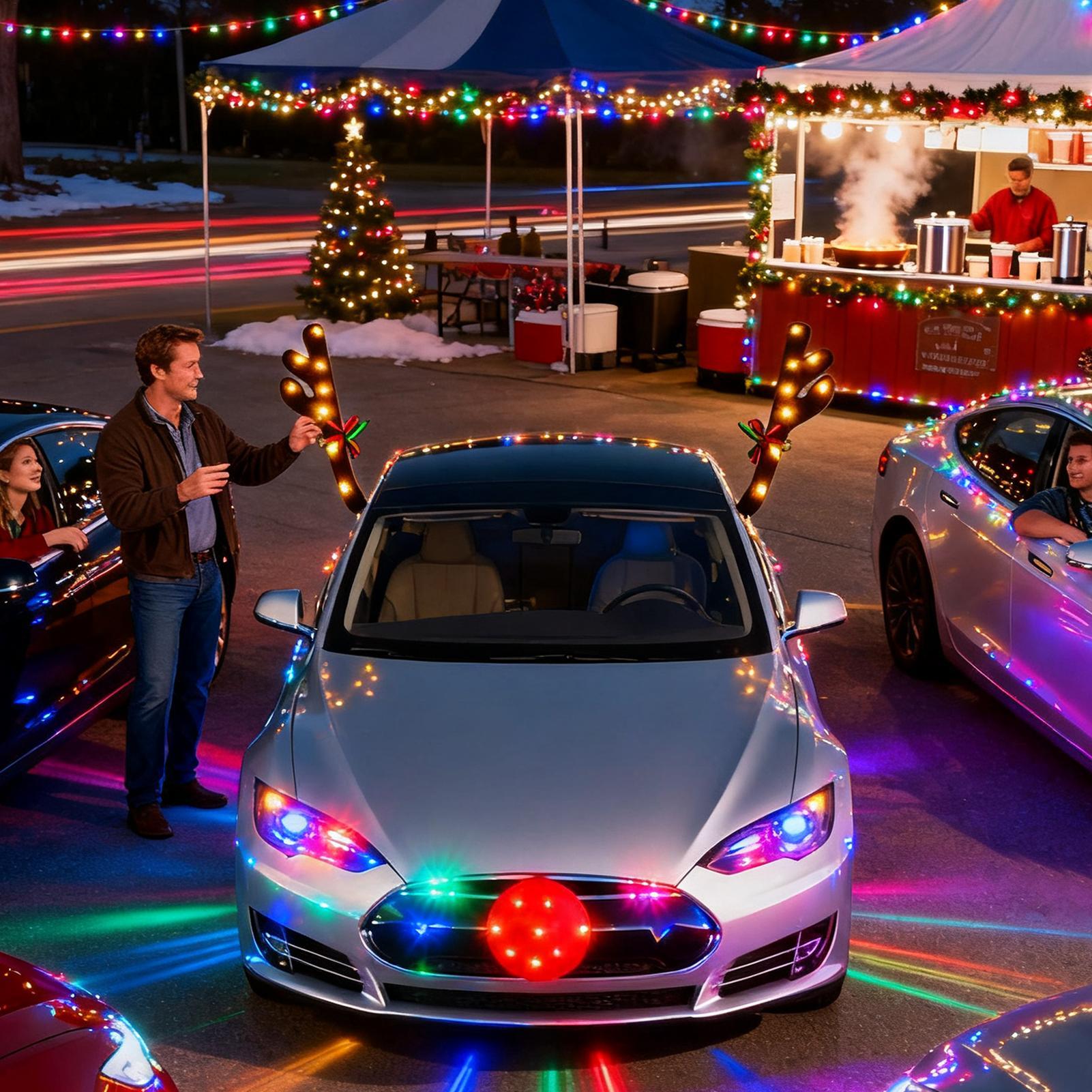 Car Reindeer Antlers with Nose - Up Lighting Decor avis et prix
