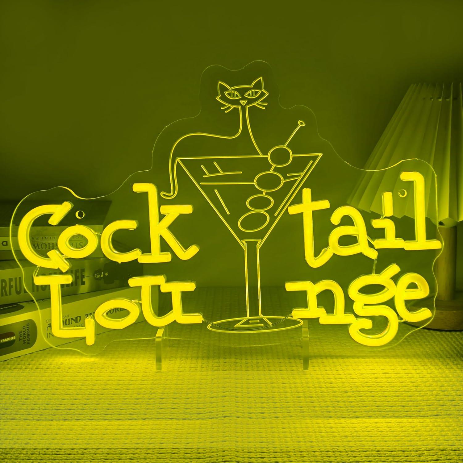 Cocktail Lounge Neon Sign Dimm - Lighting Decoration For Home avis et prix
