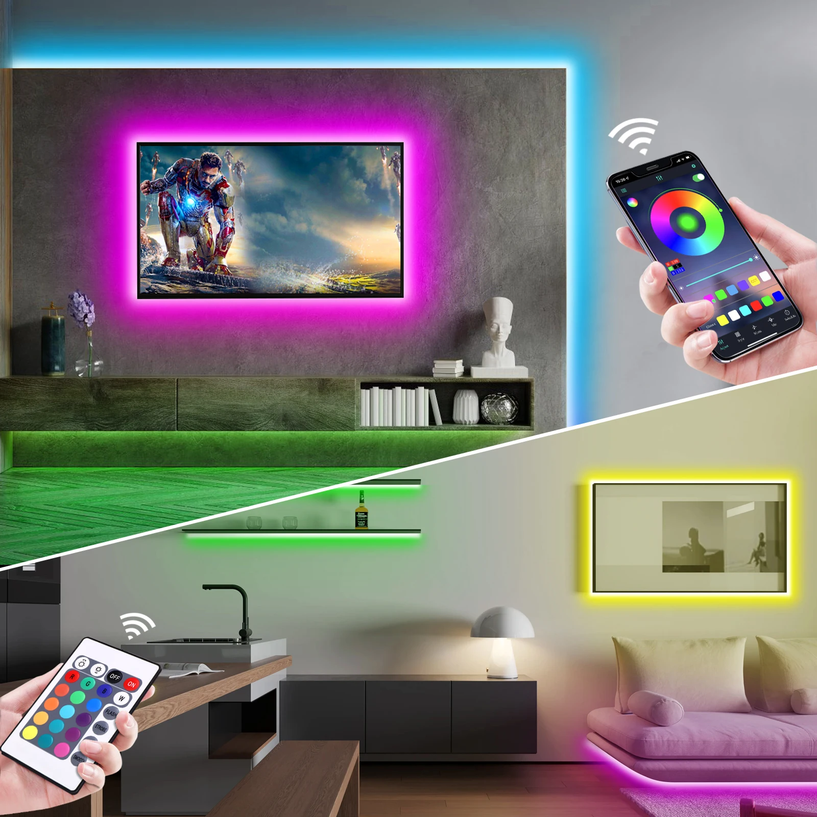 1-5m RGB LED Neon Strip Light  - Lighting Decoration For Home avis et prix